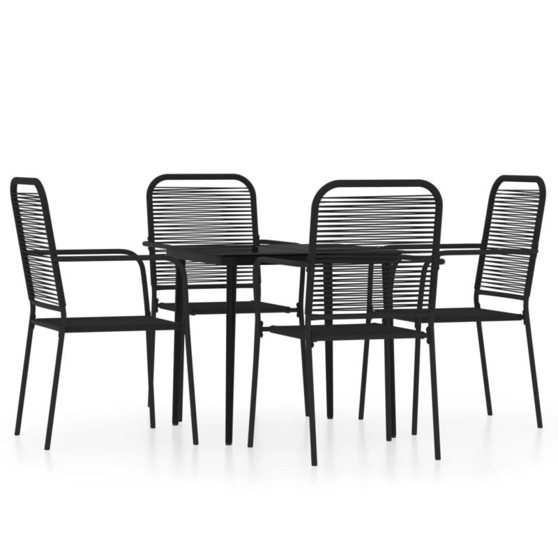 Zestaw mebli ogrodowych jadalniany WaszeMeble 4-osobowy stal czarny WM-3099144 1 kpl