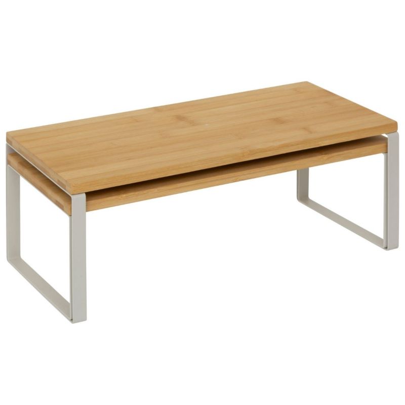 Półka kuchenna organizer 2 szt. 5five Simply Smart Ordera stal/bambus 40x19,3x15,6 cm 1 szt.