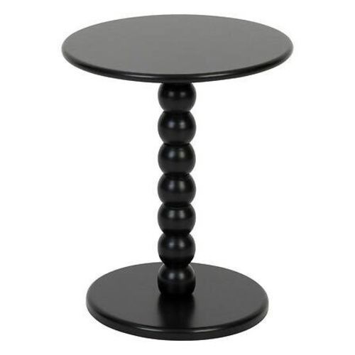 Stolik kawowy okrągły Chamlo 5FIVE SIMPLY SMART drewniany czarny minimalistyczny 38 cm do salonu 1 szt.