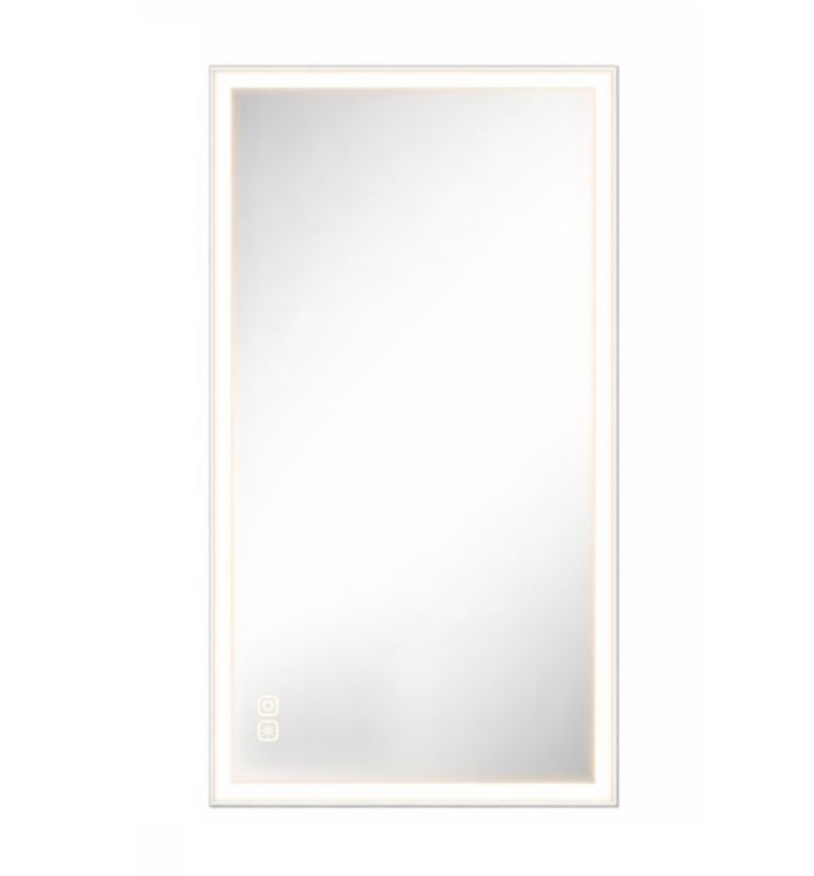 Lustro prostokątne Cordia Plus Classic Line LED 65x120cm w białej ramie 1szt.