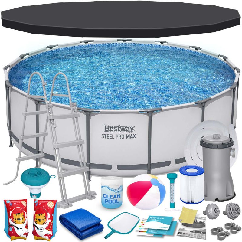 Basen ogrodowy Bestway stelażowy okrągły 457x122cm 56438-17W1 1szt.