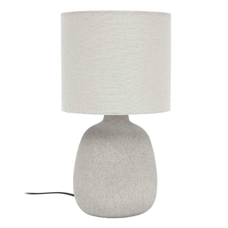 Lampa stołowa TERRA HowHomely 40 cm kremowa 1 szt.