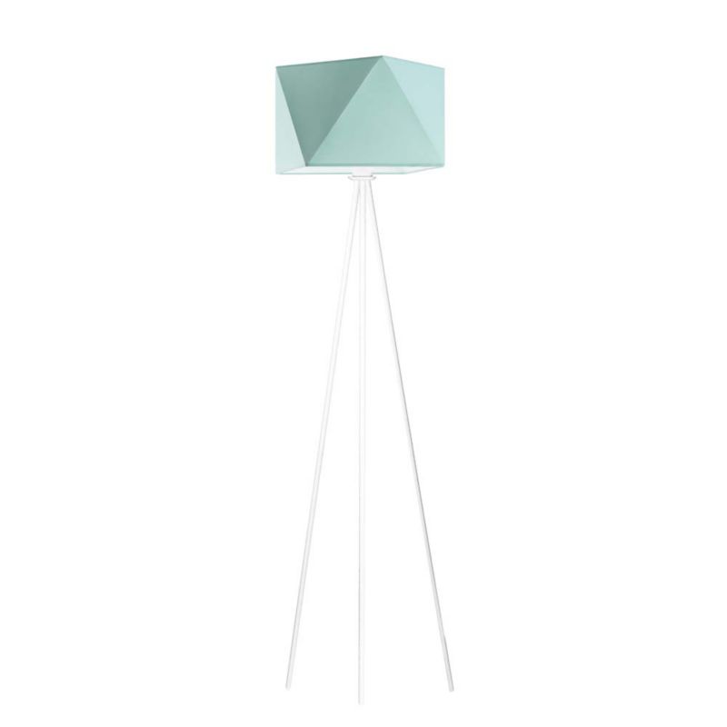 Lampa stojąca Volta Light Factory podłogowa trójnóg z abażurem miętowy diament JOLLY 1szt.