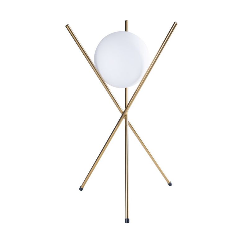 Lampa stołowa trójnóg Maxlight XENA mosiężno-biała 1xE27x20W IP20 wym:60x35x35cm - 1 szt.