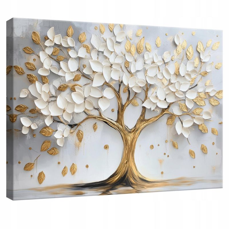 Obraz Na Płótnie WALLARENA 100x70 cm Do Sypialni Salonu Kuchni Abstrakcja Drzewo 1 szt.