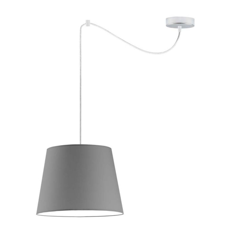 Lampa sufitowa Volta Light Factory żyrandol lampa wisząca z abażurem stożek Chrom/Szary KOKO 1szt.