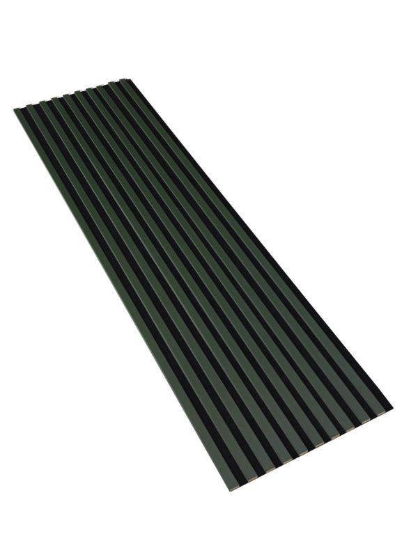 Lamele Ścienne na Czarnym Filcu SunWood 275x58cm Panele Dekoracyjne Butelkowa Zieleń 1 szt.