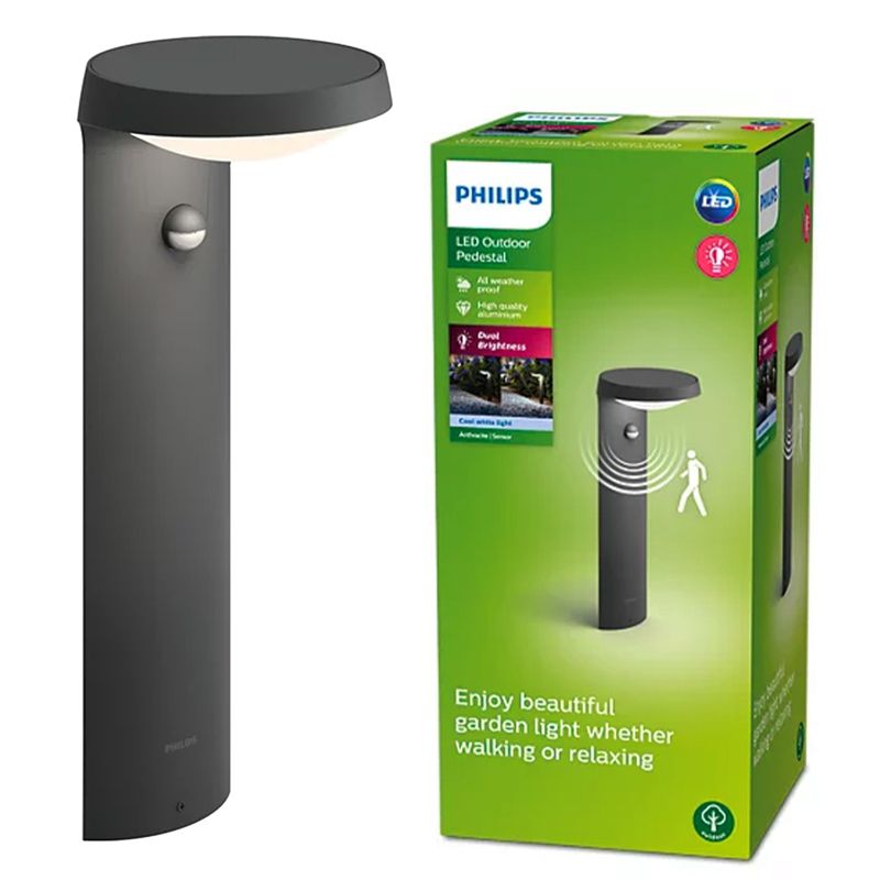 Lampa Ogrodowa Philips Tyla Słupek 40cm LED 9W 930lm 4000K IP44 z Czujnikiem Ruchu i Zmierzchu 1 szt.