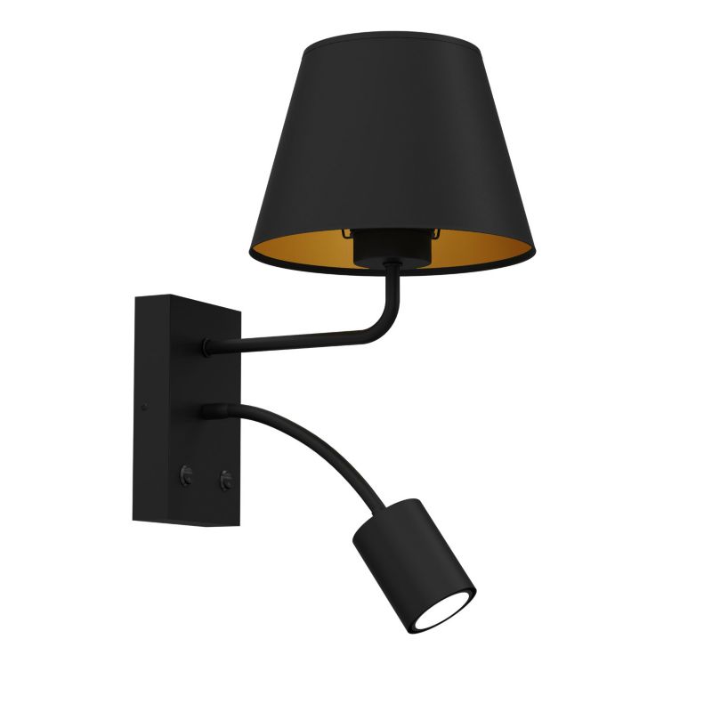 Kinkiet z włącznikiem Luminex Arden czarny 2xE27+GU10x23W IP20 wym: 36x20x26cm - 1 szt.