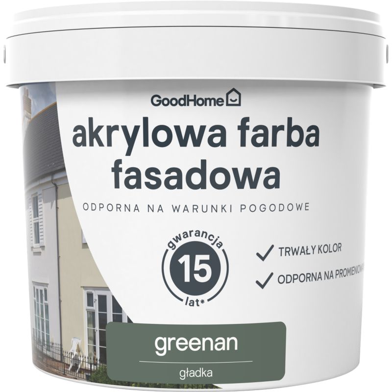 Farba elewacyjna GoodHome akrylowa greenan 5 l