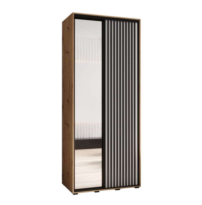 Szafa przesuwna Garderoba Abiks LANKO 2 100 gł. 60 artisan/biały 1 szt.