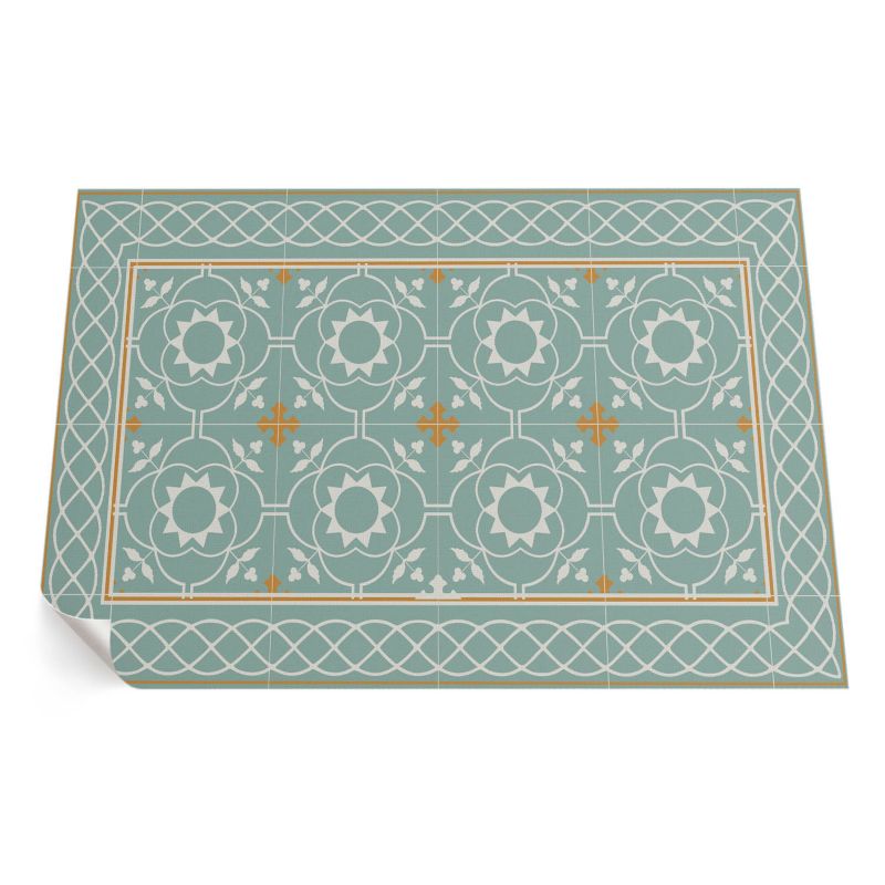 Winylowy Chodnik Zewnętrzny ArtPrintCave 140x210 cm Vintage symetria dekoracyjne płytki 1 szt.