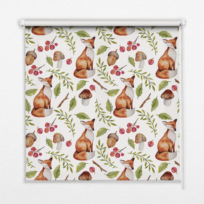 Roleta Dekoracyjna Tulup 120x140 cm Lisy Grzyby Liście Montaż do ściany/sufitu 1 szt.
