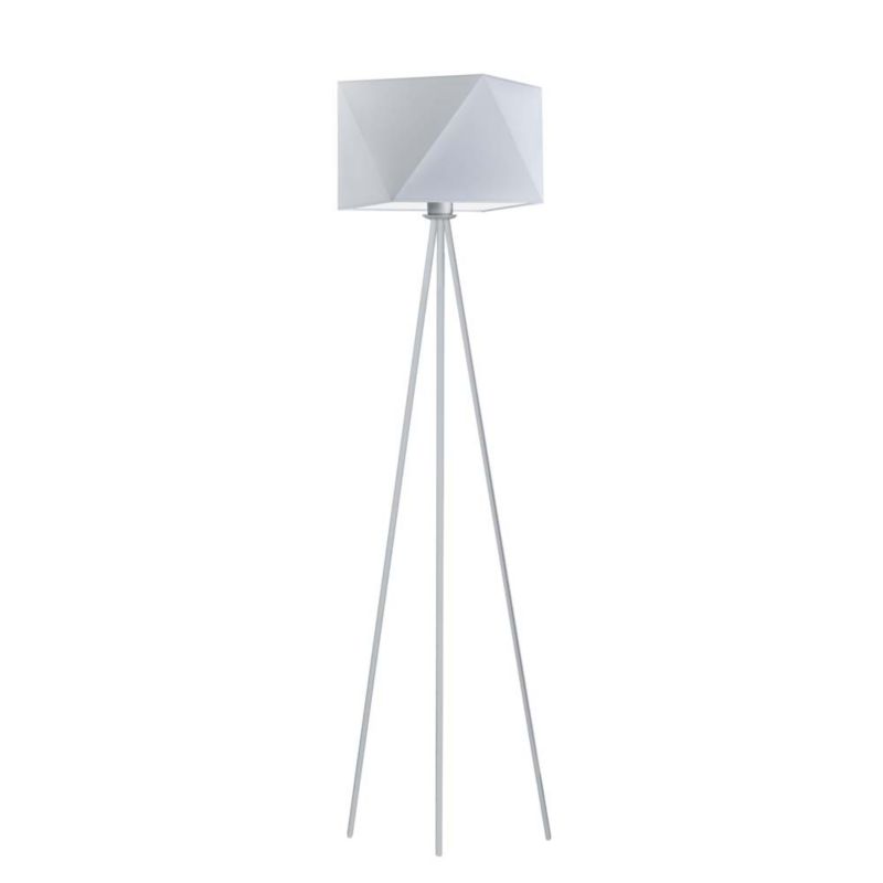 Lampa stojąca Volta Light Factory podłogowa trójnóg z abażurem jasny szary diament JOLLY 1szt.