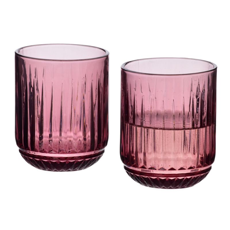 Szklanki ze szkła ELISE PURPLE MONDEX 260ml 7,5x9,4cm fiolet 4szt