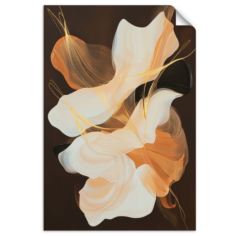 Naklejka na ścianę Feeby Abstrakcja Kształty Plamy Pomarańczowy 90x130cm 1szt