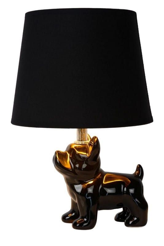 Lampa stołowa Lucide Extravaganza czarna 1 x E14 x 40W IP20 wym: 31.5 x 21 x 21 cm tkanina - 1 szt.