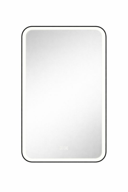 Lustro podświetlane Cordia Plus Tender Line Premium LED w czarnej ramie 90x50cm z włącznikiem dotykowym i matą grzewczą 1szt.