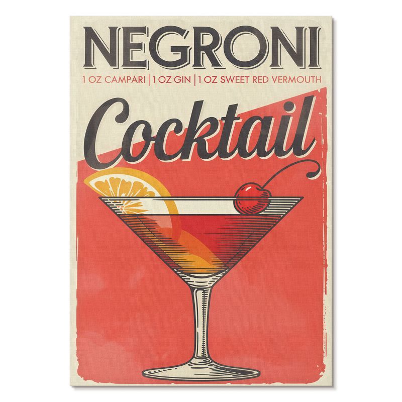 Obraz Plakat Canvas Tulup 29,7x42 cm (A3) Negroni koktajl Do kuchni, jadalni, pokoju 1 szt.