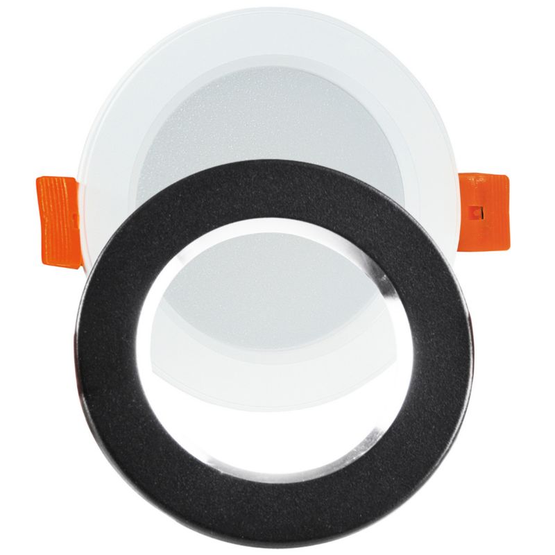 Oprawa sufitowa wpuszczana Polux Zoe czarna LED 4.8W 4000K 430lm IP20 wym: 3,5 x 9,7 x 9,7 cm okrągła - 1 szt.
