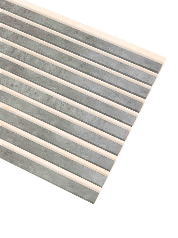 Lamele na Beżowym Filcu Ścienne SunWood 275x46cm Panel Dekoracyjny Beton Loft 1 szt.