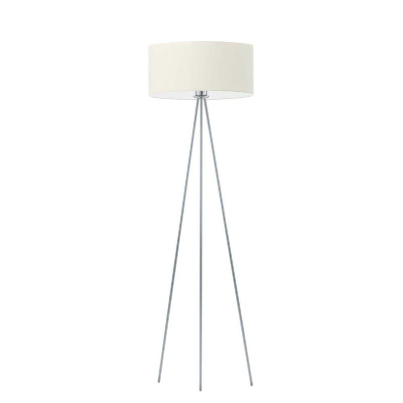 Lampa stojąca Volta Light Factory podłogowa trójnóg z abażurem ecru walec 40cm JOLLY 1szt.