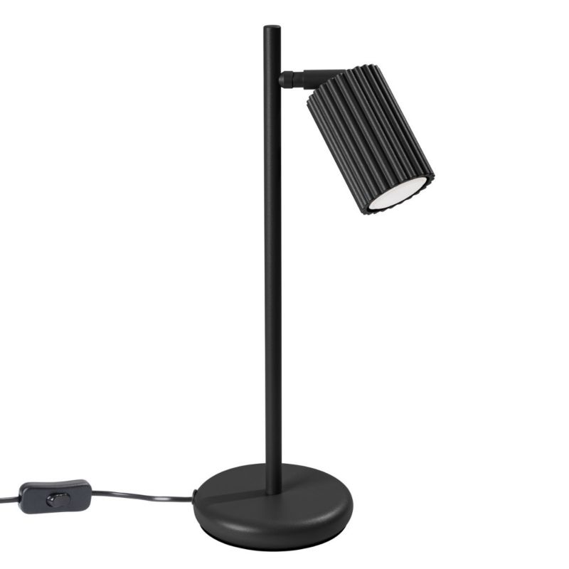 Lampa biurkowa Sollux Lighting Karbon czarna 1 x GU10 x 10W IP20 wym: 43 x 14.5 x 19.5 cm aluminium - 1 szt.