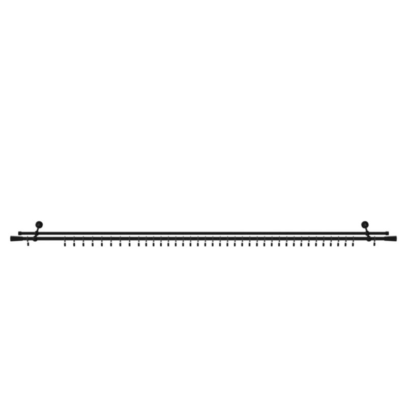 Karnisz podwójny GoodHome Araxosi 19 mm 200 cm stożek czarny