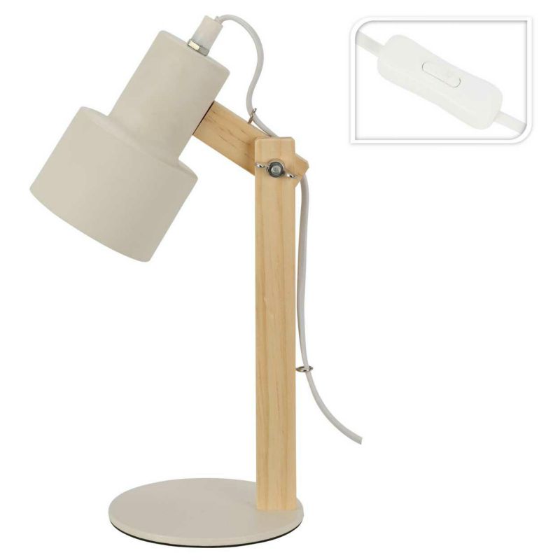 Lampa H&S Decoration stołowa z regulowanym kloszem kremowa 1 szt.