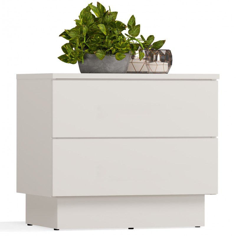 Szafka Nocna Topeshop AMBER 2S Stolik Nocny Kaszmir Beż 37x48x55 cm 1 szt