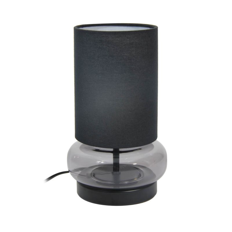 Lampa stołowa klosz z tkaniny Italux Epiro czarna LED 40W IP20- 1 szt.