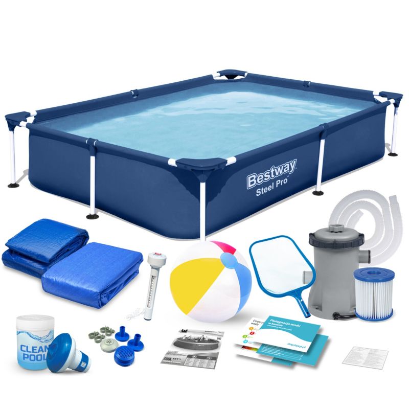 Basen ogrodowy Bestway stelażowy 221x150x43cm 56401N-15W1 1 szt.