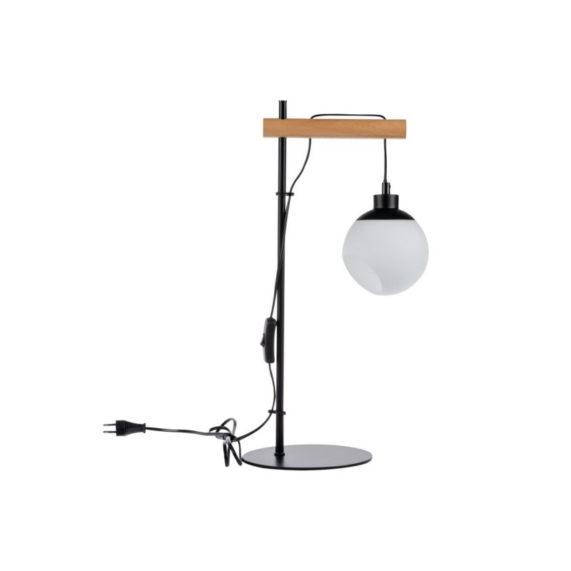 Lampa stołowa LightLogic LL COMT TL 1xE14 66230 czarna drewniana 7W lampa 1 szt.