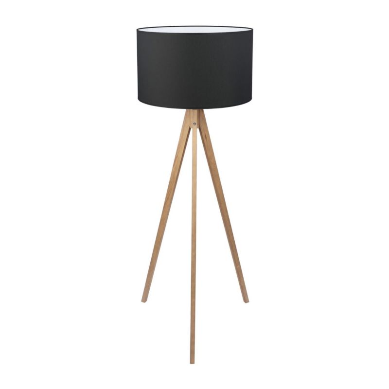 Lampa podłogowa stojąca TK-Lighting Treviso jasne drewo-czarna 1 x E27 x 20W wym: 145 x 60 x 60 cm - 1 szt.