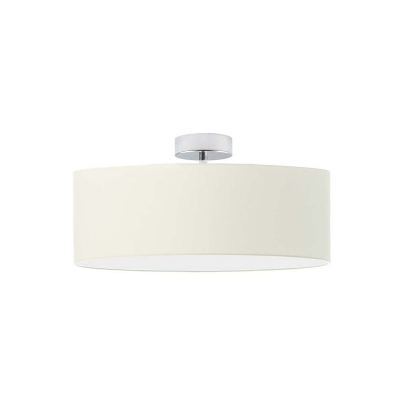 Lampa wisząca Volta Light Factory żyrandol plafon z abażurem stożek Chrom/Ecru BLUES 50cm 1szt.