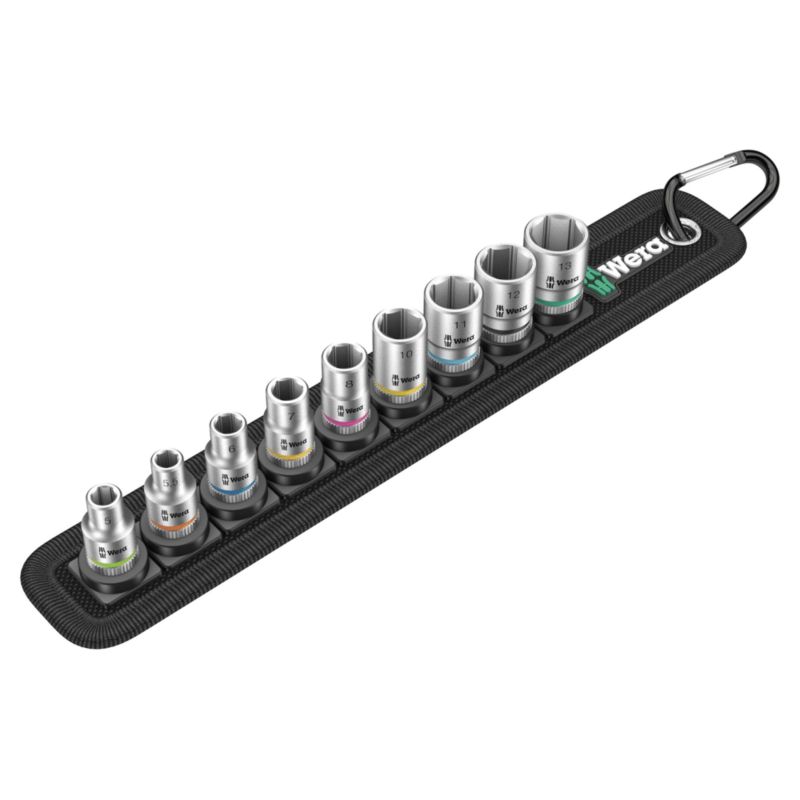 Zestaw kluczy nasadowych Wera Zyklop 1/4", 9 części, 05003883001, 1szt.