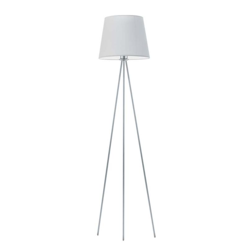 Lampa stojąca Volta Light Factory podłogowa trójnóg z abażurem jasny szary stożek JOLLY 1szt.