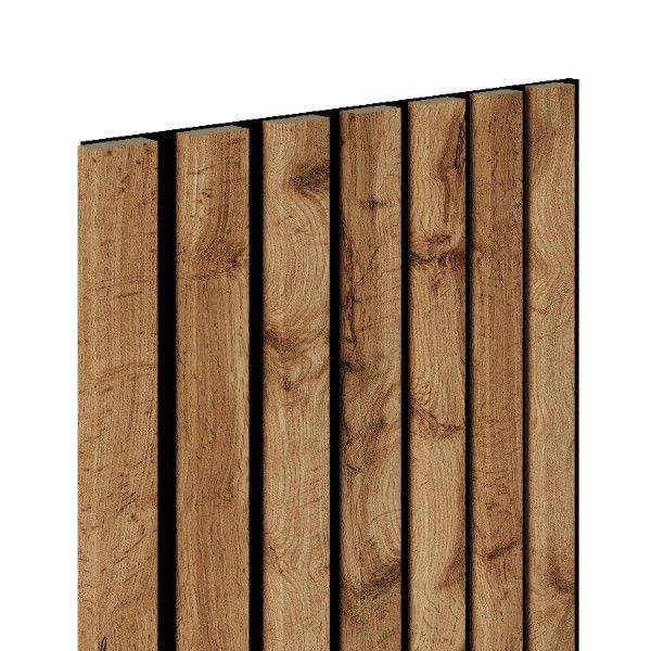 Lamele ścienne Marbet Design 7L WOODLINE 270x30 cm Dąb Wotan na czarnym filcu 1 szt.