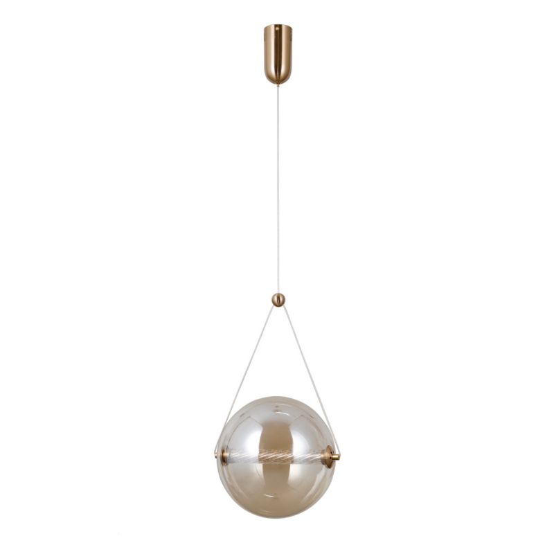 Lampa wisząca Italux Rastia 4629 złoto-bursztynowy nowoczesna wbudowany LED 12W 1 szt.