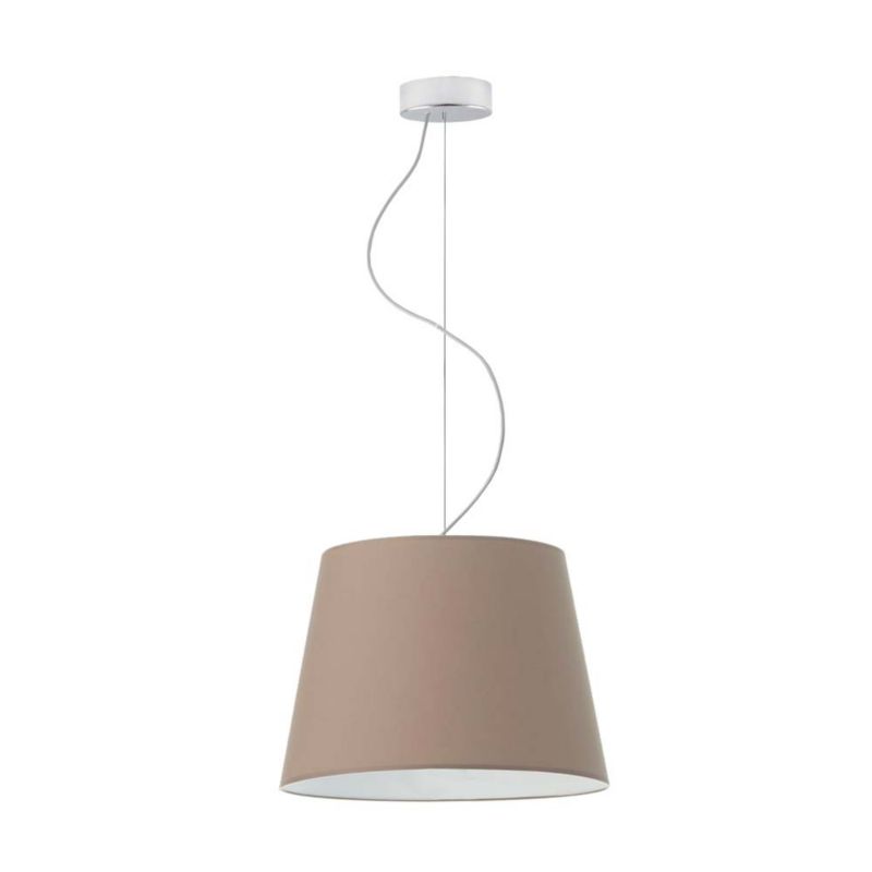 Lampa wisząca zwis Volta Light Factory żyrandol sufitowa z abażurami stożek Chrom/Cappuccino COSMO 1szt.