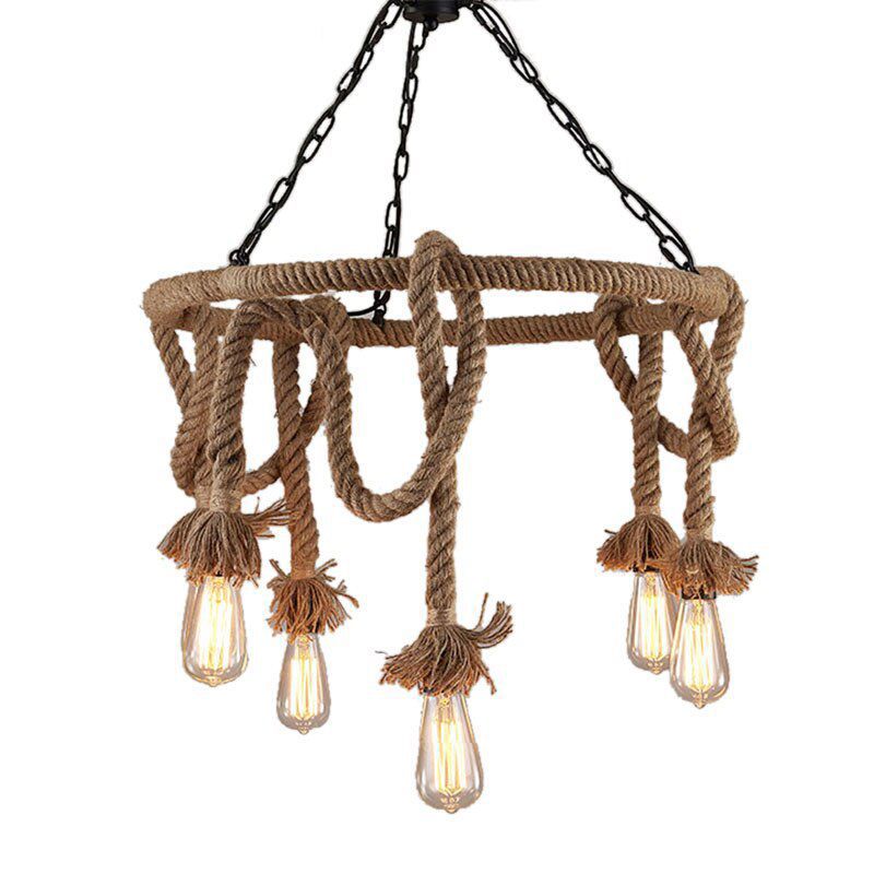 Lampa Sufitowa Wisząca Toolight App677-5Cp Boho Brązowy 1Szt
