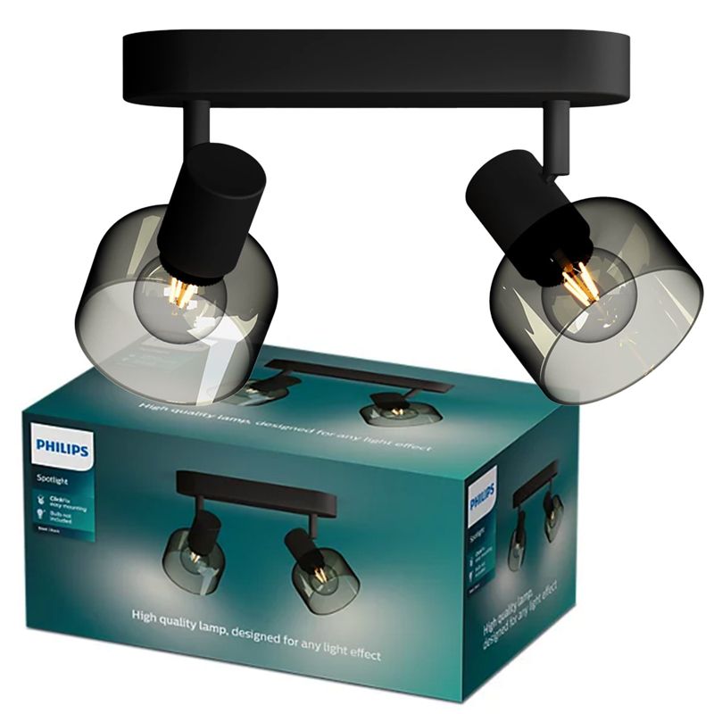 Lampa Sufitowa Sleet Philips Reflektor 2x E14 Czarna 1 szt.