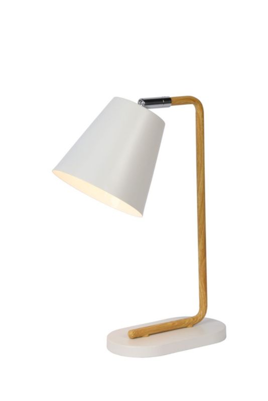 Lampa biurkowa Lucide Cona biała 1 x E14 x 15W IP20 wym: 36 x 10 x 19 cm metal - 1 szt.