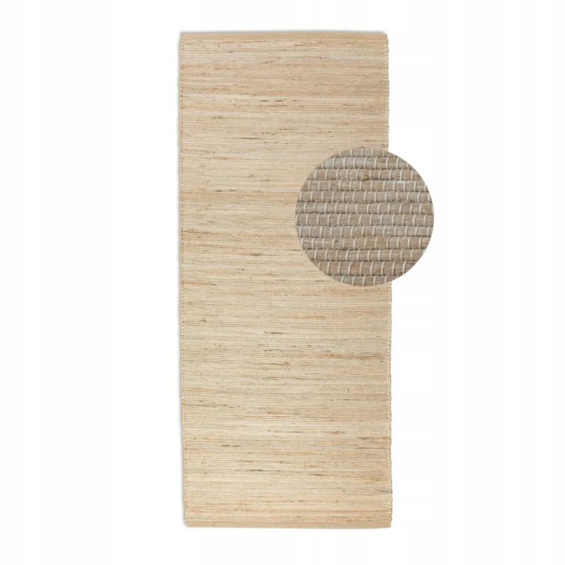 Chodnik Hanse Home jutowy do salonu 80x200cm, naturalny beżowy dywan z juty 1 szt.