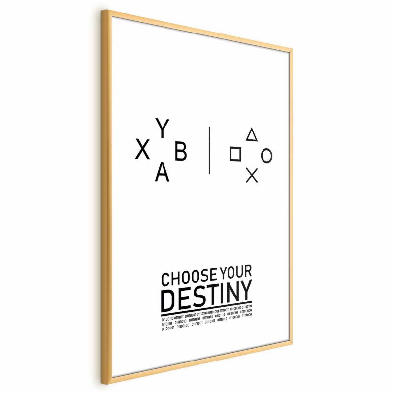 Plakat Artgeist Choose your destiny 21x30 cm z ramą złotą 1 szt