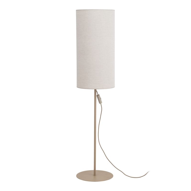 Lampa Podłogowa Tk Lighting Fieno Sabia beżowa abażur cylinder wąski 1Xe27 - 1szt.