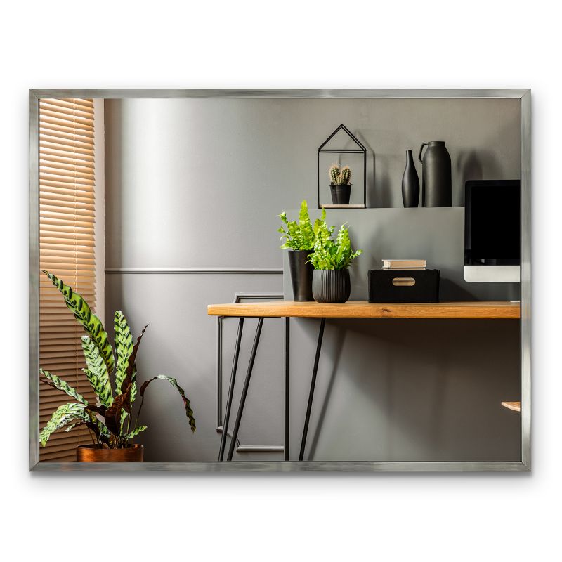 Lustro prostokątne w ramie Tulup 80 x 60 cm Srebrna rama 1 szt.