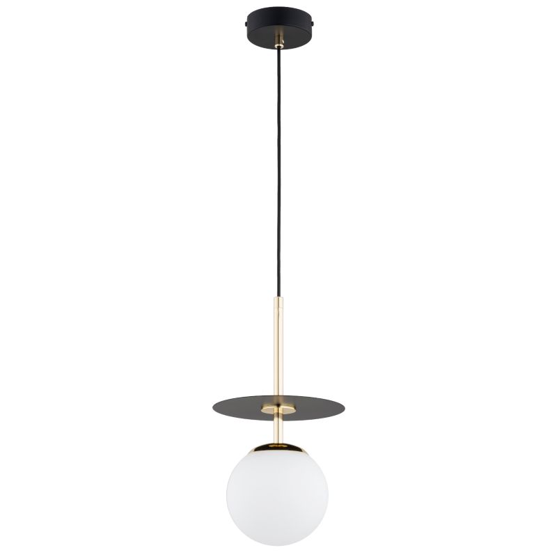 Lampa wisząca biała kula Alfa QEENCY czarna 1xE14x10W IP20 wym:80x20x20cm - 1 szt.