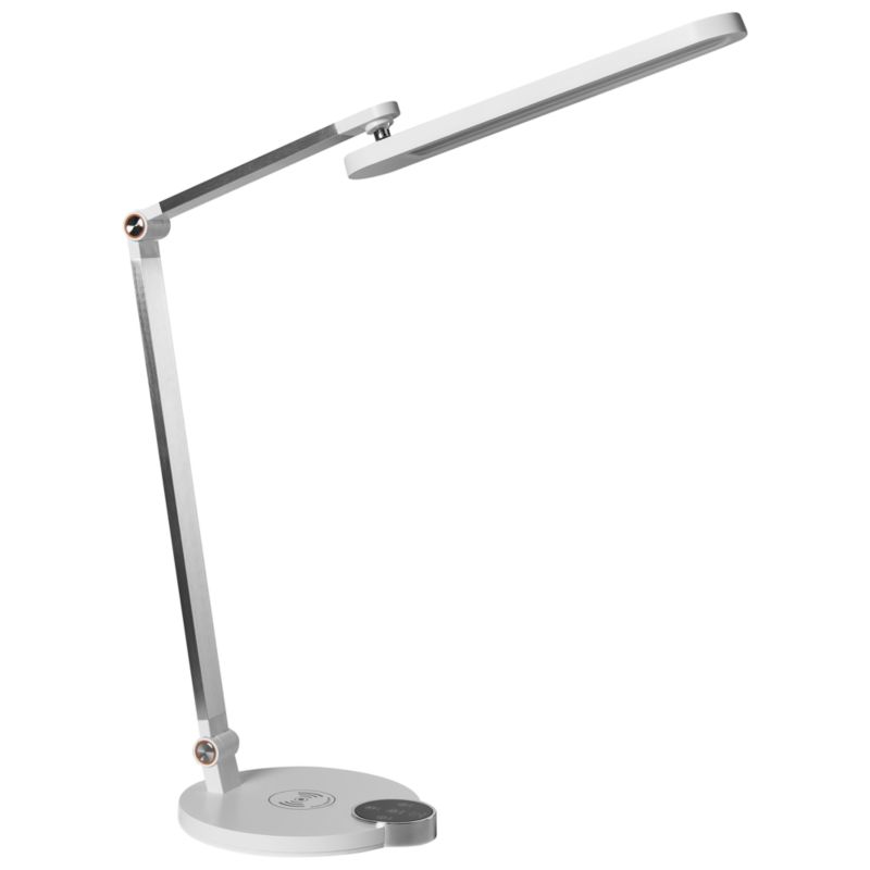 Lampa biurkowa LED Caroy Z ładowarką indukcyjną Biały 1 szt.