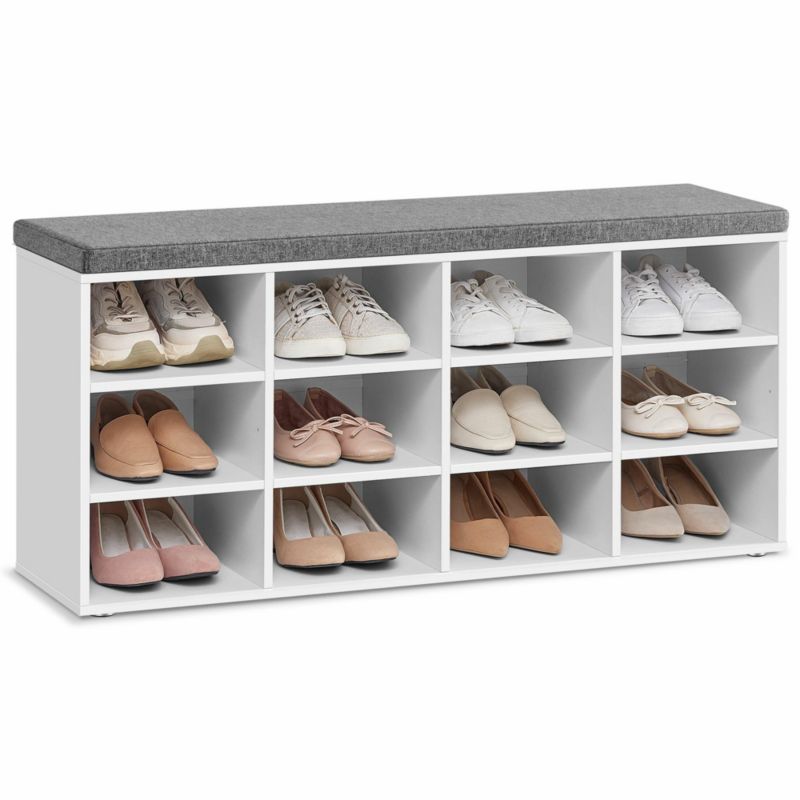 Biała pojemna szafka na buty Songmics 12 półek 1 szt.